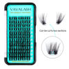 Picture of VAVALASH Individual Cluster Lashes 60 PCS DIY Eyelash Extension Light and Soft Faux Mink Slik Lash Clusters Easy Full Lash Extensions DIY at Home (V04, D Curl-8mm)