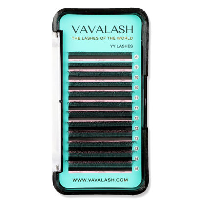 Picture of VAVALASH Y Lash Extensions D Curl 0.05mm 8-15mm Mix Tray Easy Premade Volume 2D Fans Eyelash Extension YY Type Natural Volume Lashes Extension Soft Matte Black Lashes (YY-0.05-D-8-15mm)