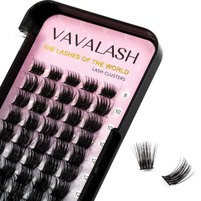 Picture of VAVALASH Individual 60 Cluster Lashes 60 PCS DIY Eyelash Extension C/D Curl Cluster Lashes Light and Soft Lash Clusters Easy Full Eyelash Clusters Extension DIY at Home (VY9, D Curl-8-16mm Mix)