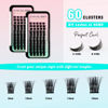 Picture of VAVALASH Individual 60 Cluster Lashes 60 PCS DIY Eyelash Extension C/D Curl Cluster Lashes Light and Soft Lash Clusters Easy Full Eyelash Clusters Extension DIY at Home (VY9, D Curl-8-16mm Mix)