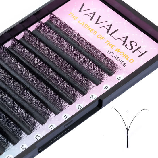 Picture of VAVALASH W-shaped Eyelash Extension 3D Premade Fans 0.07 D Curl Volume Lash Extensions Easy Fanning Lashes Matte Black Volume Premade W Lashes(W Shaped-3D-0.07-D-8-15mm）