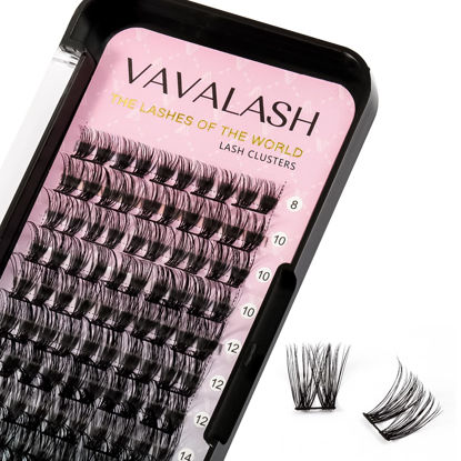 Picture of VAVALASH Individual Cluster Lashes 60 PCS DIY Eyelash Extension Light and Soft Faux Mink Slik Lash Clusters Easy Full Lash Extensions DIY at Home (V04, D Curl-16mm)