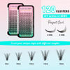 Picture of VAVALASH Individual Cluster Lashes 120 PCS DIY Eyelash Extension Light and Soft Faux Mink Slik Lash Clusters Easy Full Lash Extensions DIY at Home (Cluster-20D-C-8-16mm Mix)