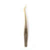 Picture of VAVALASH Lash Tweezers For Eyelash Extensions Golden Ripples 45 Degrees Tweezers For Making Volume And Classic Fans 1 PCS Professional Individual Lashes Tweezer (Golden, V05）