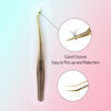 Picture of VAVALASH Lash Tweezers For Eyelash Extensions Golden Ripples 45 Degrees Tweezers For Making Volume And Classic Fans 1 PCS Professional Individual Lashes Tweezer (Golden, V05）