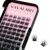 Picture of VAVALASH Lash Clusters 72 PCS DIY Eyelash Cluster Extension Soft Thin Band 72 Clusters Lashes Extensions C/D Curl Clusters Eyelashes Volume Wispy Individual Lashes Cluster (VY22, C Curl-8-16Mix)