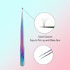 Picture of VAVALASH Lash Tweezers For Eyelash Extensions Ripples Straight Isolation Tweezers Quick and Precise Pick the Natural Lashes 1 PCS Professional Individual Lashes Tweezer (Rainbow, V01）