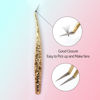 Picture of VAVALASH Lash Tweezers For Eyelash Extensions Yellow Ice Crack 45 Degrees Tweezers For Making Volume And Classic Fans 1 PCS Professional Individual Lashes Tweezer (Yellow, V03）