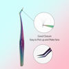 Picture of VAVALASH Lash Tweezers For Eyelash Extensions Rainbow Ripples Fine Angle Tweezers For Making Volume And Classic Fans 1 PCS Professional Individual Lashes Tweezer (Rainbow, V03）