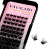 Picture of VAVALASH Lash Clusters 72 PCS DIY Eyelash Cluster Extension Soft Thin Band 72 Clusters Lashes Extensions C/D Curl Clusters Eyelashes Volume Wispy Individual Lashes Cluster (VY21, D Curl-16mm)