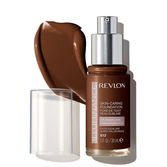 Picture of Revlon Illuminance Skin-Caring Liquid Foundation, Hyaluronic Acid, Hydrating and Nourishing Formula with Medium Coverage, 613 Honey Java (Pack of 1)