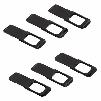 Picture of C-SLIDE 1.0 Webcam Cover Slide 6 Pack | Sliding Laptop Camera Blocker | 1.5” x 0.5” by 1.5mm Thin | Camera Blocker for Computers, Tablets, Echos, Chromebook & More | Make Security a Priority | Black