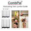 Picture of CombPal Scissor Clipper Over Comb Hair Cutting Tool - Barber Hair cutting kit - DIY Home Hair cutting Guide Comb Set (Jumbo Guide, Black)