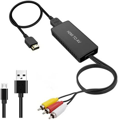 Picture of BD&M HDMI to RCA Converter, HDMI to AV Adapter 3RCA CVBs Composite Video Audio Converter Supports PAL/NTSC for Older TV, Fire Stick, Roku, TV Box, DVD, etc