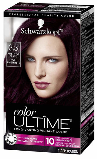 Picture of Schwarzkopf Color Ultime Permanent Hair Color Cream, 3.3 Amethyst Black