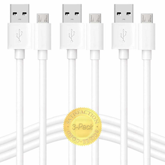 Picture of 10FT 3 Pack Power Extension Cable for Wyze Cam v2 v3,WyzeCam Pan,Oculus Go,Yi Camera,Yi Dome Home,Blink Camera,Indoor Nest-Cam,Kasa,SCOVEE Micro USB Charging Extension Cord for wyze v3 1080p Outdoor