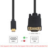 Picture of Duttek USB C to VGA Cable 6FT/1.8M, USB Type-C to VGA Adapter Cable, USB C Male to VGA Male Adapter Converter Cable With gold-plated port for Monitor, Desktop, Projector (Not Support Thunderbolt Port)