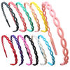 Picture of 12pcs Chain Plastic Headbands for Girls Women Colorful Headbands with Teeth For Kids Teens