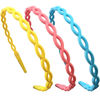 Picture of 12pcs Chain Plastic Headbands for Girls Women Colorful Headbands with Teeth For Kids Teens