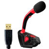 Picture of KLIM Voice - USB Microphone Stand for Laptop for Laptop - Gaming Microphone PS4 - Red - New Version 2022