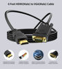 Picture of Loryi HDMI to VGA, 6FT Gold-Plated HDMI to VGA Cable with USB Power(Male to Male), Compatible for Computer, Desktop, Laptop, PC, Monitor, Projector, HDTV, Raspberry Pi, Roku, Xbox and More