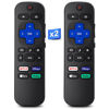 Picture of 【Pack of 2】 Replacement for Roku-TV-Remote, Compatible for TCL Roku/Hisense Roku/Onn Roku/Sharp Roku Series Smart TVs (Not for Roku Stick and Box)