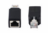 Picture of CERRXIAN RJ45 Ethernet LAN Male to Female Cat5 / Cat5e / Cat6 Crossover Adapter(2-Pack),Black (Straight)