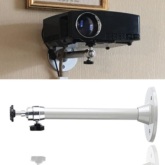 Picture of LANTWOO 8.3inch Length Mini Projector Wall Ceiling Mount Hanger, Aluminum Alloy LCD/DLP Video Projection Mount Bracket, 1/4inch Thread & 6.6 lbs Safe Load