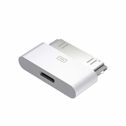 Picture of rosyclo 30-Pin to Lightning Adapter, MFi Certified 8-Pin Female to 30 Pin Male Dock Connector iPhone Charging Sync Converter Compatible iPhone 4/4s/iPad/iPod Touch White (No Audio)