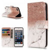 Picture of for iPod Touch 7th/6th/5th Generation Marble Wallet Case,Areall Colorful Hybrid Flip Folio Kickstand Shockproof Full Protective Phone Cover for iPod Touch 5/6/7,Rose Gold White