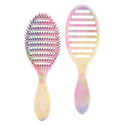 Picture of Wet Brush Speed Dry Hair Brush - Color Wash, Stripes - Vented Design and Ultra Soft HeatFlex Bristles Are Blow Dry Safe With Ergonomic Handle Manages Tangle and Uncontrollable Hair - Pain-Free