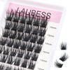 Picture of Lash Clusters 9-16mm 72pcs Individual Lashes D Curl Cluster Lashes Mixed Length Eyelash Clusters DIY Lash Extension Kit Cluster Eyelash Extensions (03-0.07D, 9-16mm)