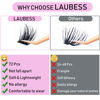 Picture of Lash Clusters 9-16mm 72pcs Individual Lashes D Curl Cluster Lashes Mixed Length Eyelash Clusters DIY Lash Extension Kit Cluster Eyelash Extensions (03-0.07D, 9-16mm)