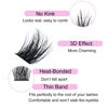 Picture of Lash Clusters 9-16mm 72pcs Individual Lashes D Curl Cluster Lashes Mixed Length Eyelash Clusters DIY Lash Extension Kit Cluster Eyelash Extensions (03-0.07D, 9-16mm)