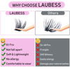 Picture of Cluster Lashes Mixed Length Individual Lashes D Curl Lash Clusters Volume Eyelash Clusters DIY Lash Extension Kit Fluffy Cluster Eyelash Extensions (02-0.07D, 9-16mm)