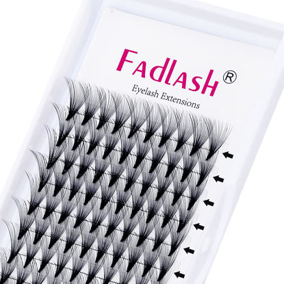 Picture of Lash Extensions Premade Fan 20D 0.07 D Curl Lash Fans Pre Made Matte Silk Premade Volume Fans Eyelash Extensions Lash Fans Premade Eye Lashes FADLASH (20D-0.07D, 10mm)