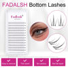 Picture of Lash Clusters Bottom Lashes DIY Lash Extensions 144pcs Individual Lashes Black Cluster Lashes Faux Mink Cluster Eyelash Extensions Manga Soft Lightweight Eyelash Extension Kit (Bottom-JX10)