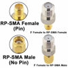 Picture of BOOBRIE F to SMA/RP-SMA Kit 6 Pack F Type to SMA and RP SMA Set SMA to RG6 Adapter Female to Female Coaxial Connector Female to Male Coax Adapter for WiFi Radio TV Antenna FPV Drone Extension Cable