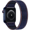 Picture of ENJINER Stretchy Nylon Solo Loop Bands Compatible with Apple Watch 38mm 40mm 42mm 44mm iWatch Series 6 SE 5 4 3 2 1 Strap, Sport Elastic Braided Breathable Women Men, 42/44mm M Plaid DeepNavy