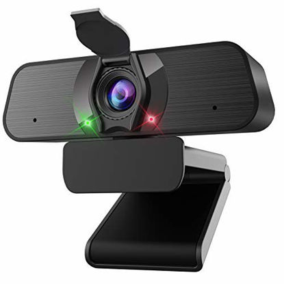 Picture of 2K HD Webcam,JYH Webcam with Microphone,Computer Camera with Cover Plug and Play USB Web Cam for Zoom Skype Facetime Teams Conferencing Streaming Gaming and Video Calling