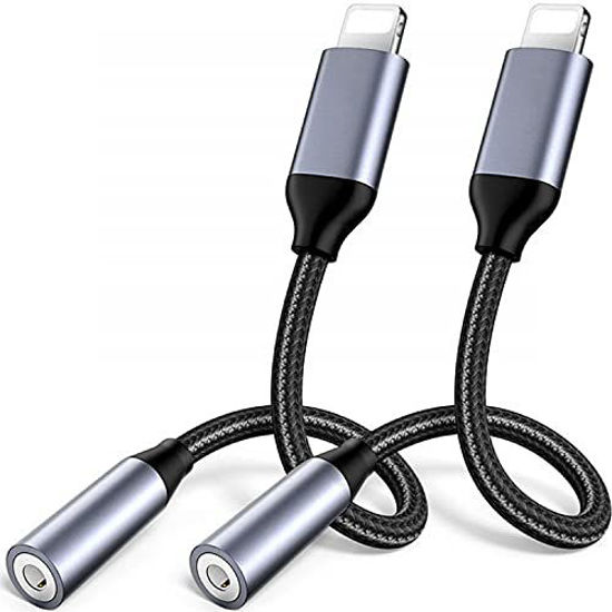  [Apple MFi Certified] 2 Pack Lightning to 3.5mm