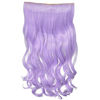 Picture of REECHO 18" 1-Pack 3/4 Full Head Curly Wavy Clips in on Synthetic Hair Extensions Hairpieces for Women 5 Clips 4.0 Oz per Piece - Light Purple