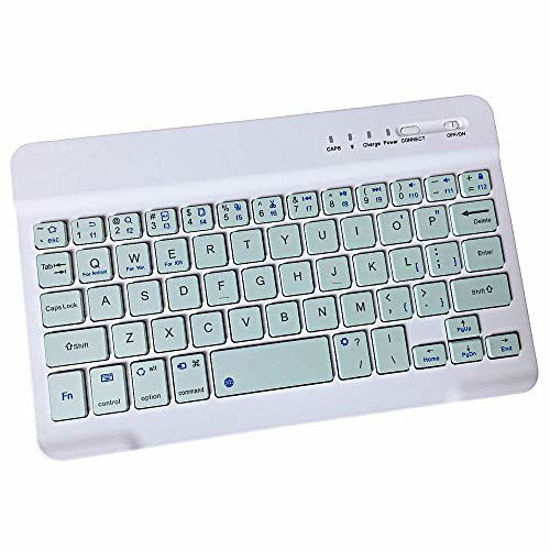 Picture of Ultra-Slim Bluetooth Keyboard Portable Mini Wireless Keyboard Rechargeable for Apple iPad iPhone Samsung Tablet Phone Smartphone iOS Android Windows (7 inch Light Green)