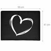 Picture of kwmobile Monitor Cover Compatible with Apple iMac 21.5" - Dust Monitor Case Screen Display Protector - Brushed Heart White/Black