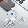 Picture of Headphone Adapter for iPhone 2 in 1 Headphone Adapter, 3.5mm Headphone Audio Splitter, Adapter AUX Connector Charger Cable Replacement for iPhone XR/XS/X/8/8Plus/7/7 Plus.