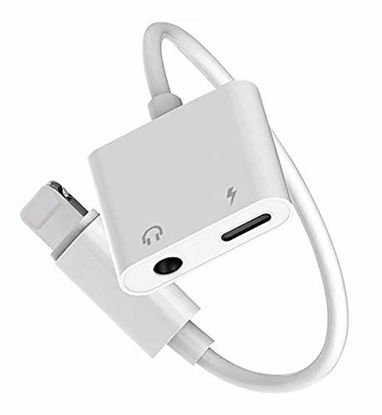 Picture of ?Apple MFi Certified? iPhone Headphone Adapter Dongle Charger Jack AUX Audio 3.5 mm Adapter Compatible for iPhone 7/7Plus/8/8Plus/X/XS/XR/10/XS 11 MAX Accessory Connector Compatible All iOS Systems