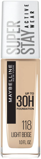 Picture of Maybelline New York Super Stay Full Coverage Liquid Foundation Active Wear Makeup, Up to 30Hr Wear, Transfer, Sweat & Water Resistant, Matte Finish, Light Beige, 1 Count