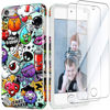 Picture of iPod Touch 7th Generation Case with 2 Screen Protectors, IDWELL Slim Anti-Scratch Flexible Soft TPU Bumper Protective Case for iPod Touch 5/6/7th, Graffiti Art