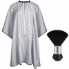 Picture of FEBSNOW Professional Hair Cutting Cape with Neck Duster Brush, Salon Barber Cape, Hair Cutting Accessories (Stripe)…