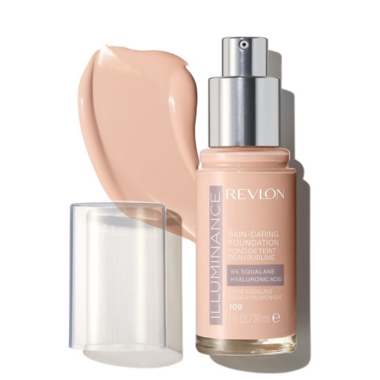 Picture of Revlon Illuminance Skin-Caring Liquid Foundation, Hyaluronic Acid, Hydrating and Nourishing Formula with Medium Coverage, 109 Light Ivory (Pack of 1)